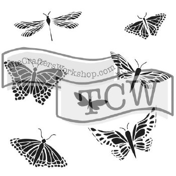 The Crafters Workshop Stencils, 6 in. x 6 in., Mariposas