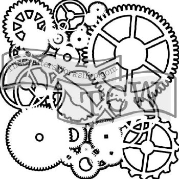 The Crafters Workshop Stencils, 6 in. x 6 in., Gears
