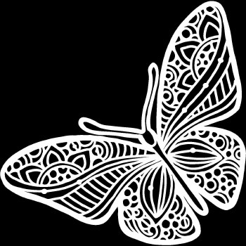 The Crafters Workshop Stencils, 6 in. x 6 in., Joyous Butterfly