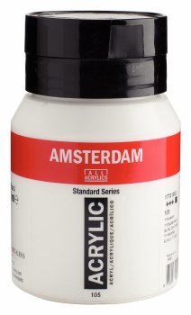 Amsterdam Acrylics, 500ml Jars, Titanium White