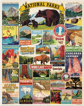 Cavallini & Co. Vintage Inspired 1,000 Piece Puzzle, National Park