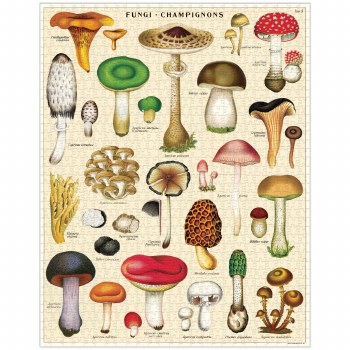 Cavallini & Co. Vintage Inspired 1,000 Piece Puzzle, Mushrooms