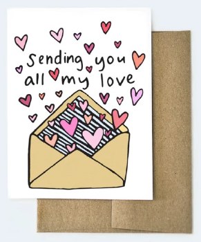Aviate Press Greeting Card "Sending You All My Love"