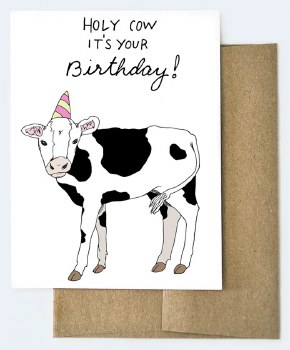 Aviate Press Greeting Card "Holy Cow"