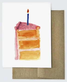 Aviate Press Greeting Card "Watercolor Cake"