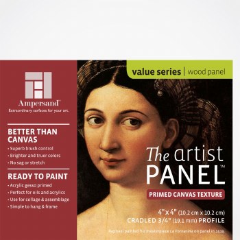Canvas Texture Panel, 3/4" Profile, 4" x 4"