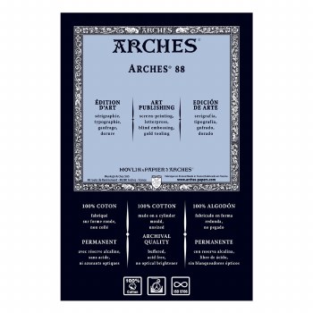 Arches 88 Silkscreen Sheets, 22" x 30" - White, 140 lb.