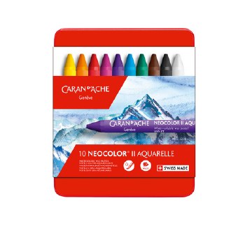 Neocolor II Watersoluble Crayons, 10-Color Set