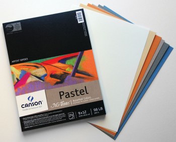 Canson Mi-Teintes Paper Pads, Assorted Colors - 9" x 12" - 24 Shts./Pad