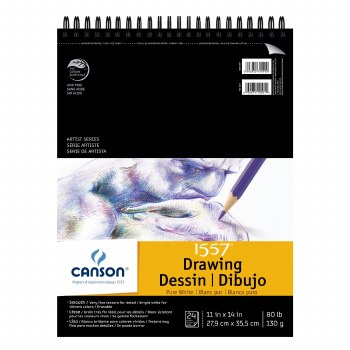 Canson Drawing Pads, Pure White, 11" x 14" - 24 Shts./Pad