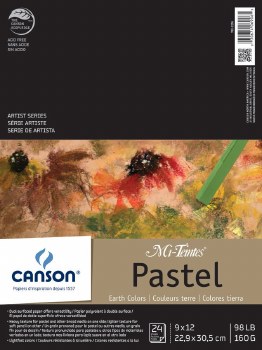 Canson Mi-Teintes Paper Pads, 9" x 12" - Earthtones - 24 Shts./Pad