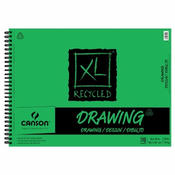 Canson XL Recycled Drawing Pads, 18 in. x 24 in. - Wire-Bound, 30 Shts./Pad