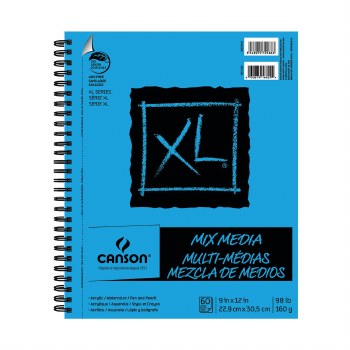 Canson XL Mix Media Pads, 9" x 12" - 60 Shts./Pad - 98 lb.