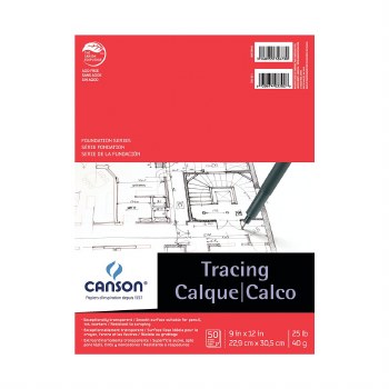 Canson Tracing Pads, 9" x 12" - 25 lb. 50 Shts./Pad