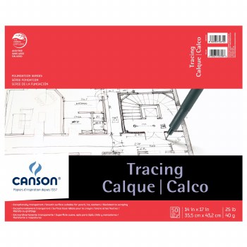 Canson Tracing Pads, 14" x 17" - 25 lb. 50 Shts./Pad