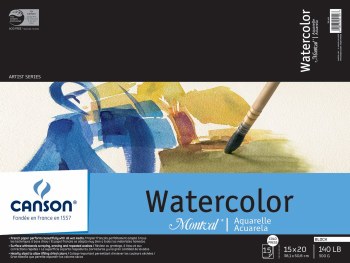 Canson Montval Watercolor Blocks, 9" x 12", 140 lb. - 15 Sheets