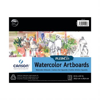 Canson Plein Air Watercolor Artboard Pads, 8" x 10" - 10 Shts./Pad