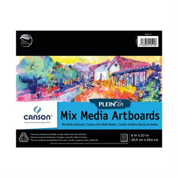 Canson Plein Air Mix Media Artboard Pads, 8" x 10" - 10 Shts./Pad