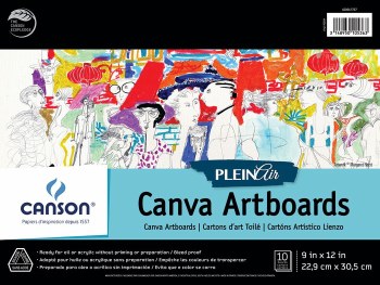 Canson Plein Air Canva Artboard Pads, 9" x 12" - 10 Shts./Pad