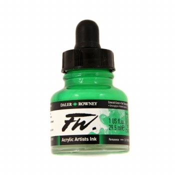 FW Acrylic Artists Ink, 1 oz. Emerald Green