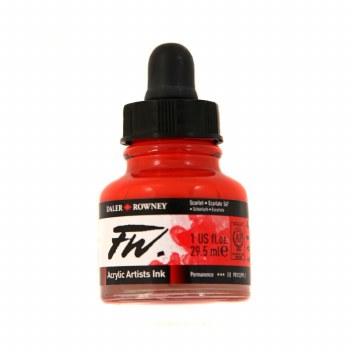 FW Acrylic Artists Ink, 1 oz. Scarlet