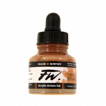 FW Acrylic Artists Ink, 1 oz. Raw Sienna