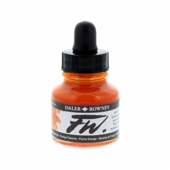 FW Acrylic Artists Ink, 1 oz. Flame Orange