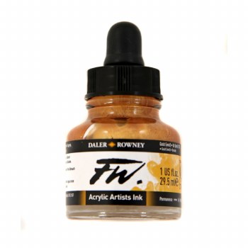 FW Acrylic Artists Ink, 1 oz. Gold