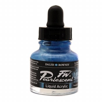 FW Pearlescent Liquid Acrylics, 1 oz. Sun-Up Blue