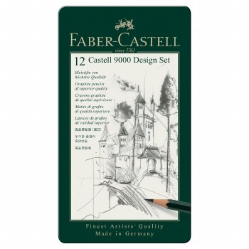 Castell 9000 Pencil Sets, 12-Pencil Design Set