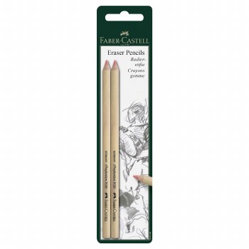 Faber-Castell Eraser Pencils, Soft, 2 Carded