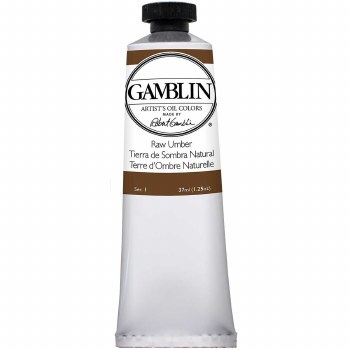 Gamblin Oil Colors, 37ml, Raw Umber