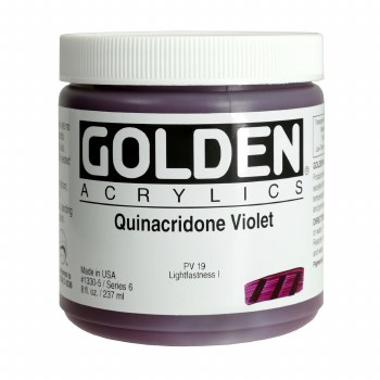 Golden Heavy Body Acrylics, 8 oz, Quinacridone Violet