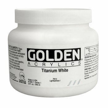 Golden Heavy Body Acrylics, 32 oz, Titanium White