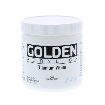 Golden Heavy Body Acrylics, 8 oz, Titanium White