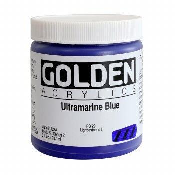 Golden Heavy Body Acrylics, 8 oz, Ultramarine Blue