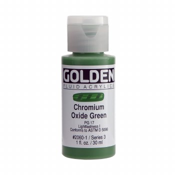 Golden Fluid Acrylics, 1 oz, Chromium Oxide Green