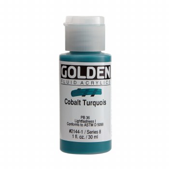 Golden Fluid Acrylics, 1 oz, Cobalt Turquoise