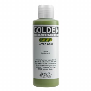 Golden Fluid Acrylics, 4 oz, Green Gold