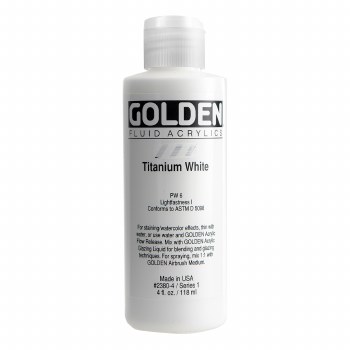Golden Fluid Acrylics, 4 oz, Titanium White