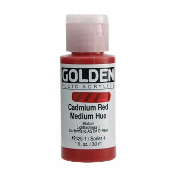 Golden Fluid Acrylics, 1 oz, Cadmium Red Medium Hue