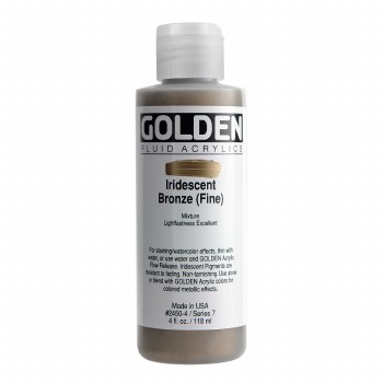 Golden Fluid Acrylics, 4 oz, Iridescent Bronze