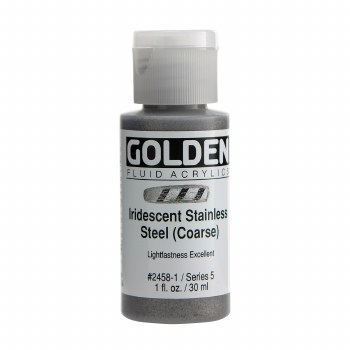 Golden Fluid Acrylics, 1 oz, Iridescent Stainless Steel