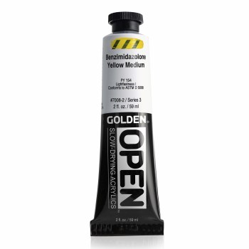 Golden OPEN Acrylics, 2 oz, Benzimidazolone Yellow Medium