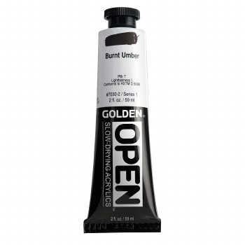 Golden OPEN Acrylics, 2 oz, Burnt Umber