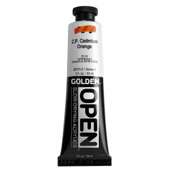 Golden OPEN Acrylics, 2 oz, C.P. Cadmium Orange