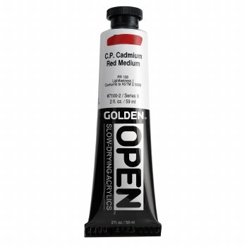 Golden OPEN Acrylics, 2 oz, C.P. Cadmium Red Medium