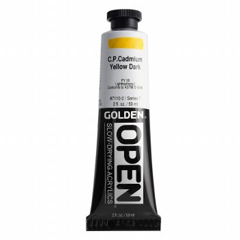 Golden OPEN Acrylics, 2 oz, C.P. Cadmium Yellow Dark