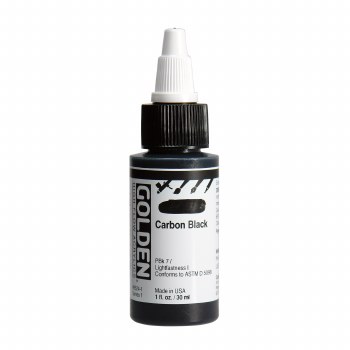 Golden High Flow Acrylics, 1 oz, Carbon Black