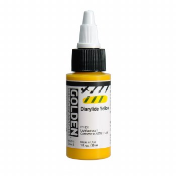 Golden High Flow Acrylics, 1 oz, Diarylide Yellow